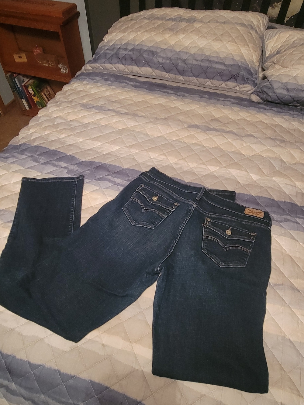 Levi's 505 Dark Blue Straight Jeans with Back Pocket Stitching